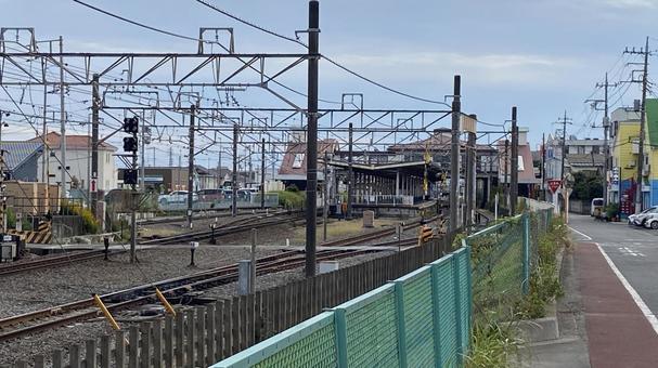 東武東上線高坂駅の風景 高坂駅,東武東上線,鉄道の写真素材