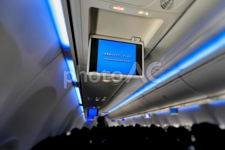 飛行機の機内イメージ 航空機,機内,飛行機の写真素材
