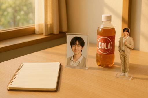 推しと過ごす休日のデスク風景 推しと過ごす休日のデスク風景の写真