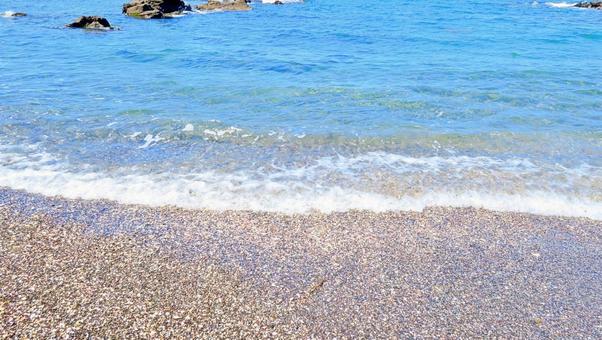 波打ち際の砂浜 砂浜,海,水の写真素材