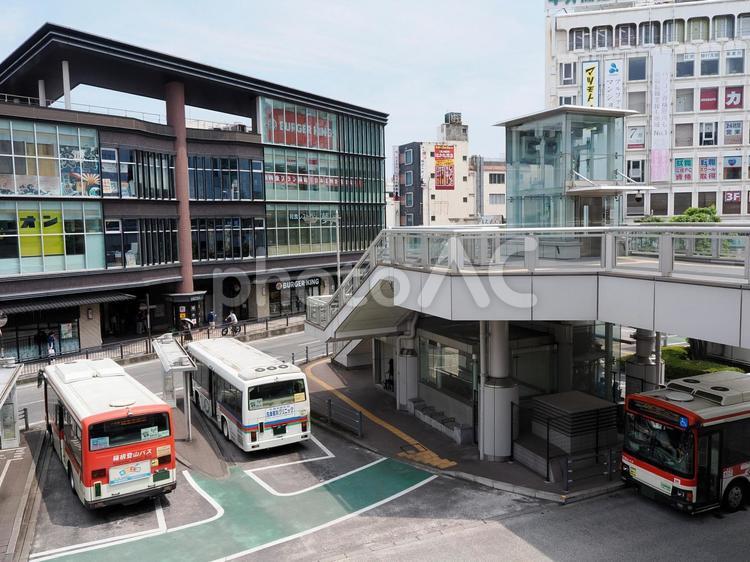 小田原市街（小田原駅東口） 小田原,小田原駅東口,バスターミナルの写真素材