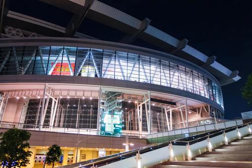 Saitama Super Arena at night, saitama shintoshin down center, saitama arena, saitama super arena, JPG