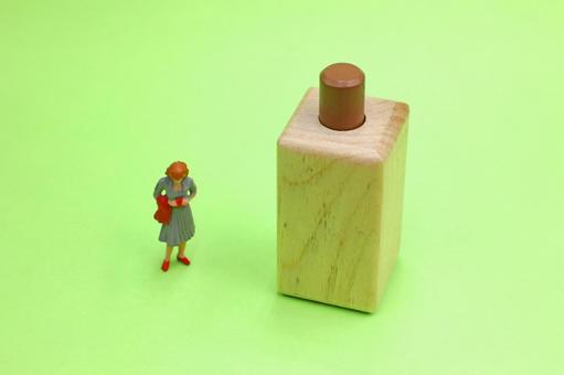 コロンと女性のイメージ コロンと女性のイメージの写真