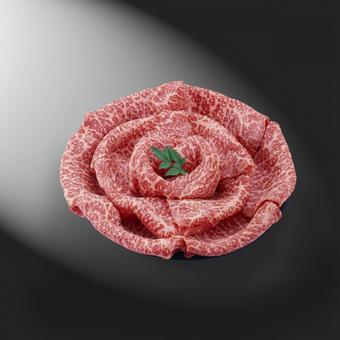 松坂牛赤身 すき焼き・しゃぶしゃぶ用 松坂牛赤身 すき焼き・しゃぶしゃぶ用 しゃぶしゃぶ用,和牛,スライスの写真素材