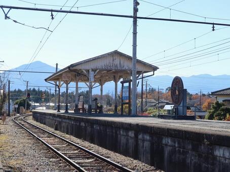 秩父鉄道線 和銅黒谷駅 秩父鉄道線,和銅黒谷駅,和同開珎の写真素材