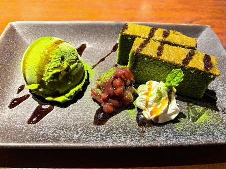 抹茶のデザート01 抹茶のデザート01 抹茶,デザート,アイスの写真素材