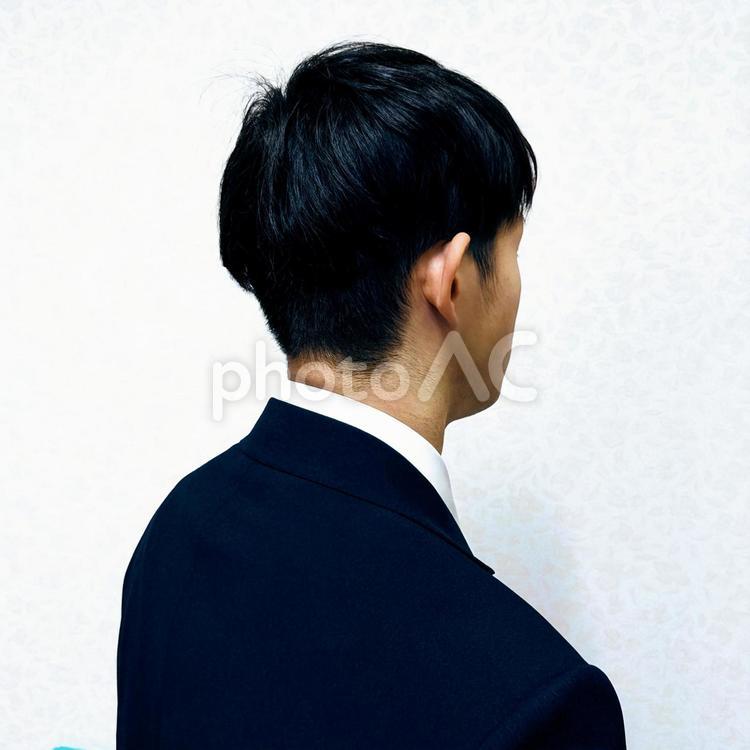 新入社員（後ろ姿） 後ろ姿,リクルートスーツ,ビジネスマンの写真素材