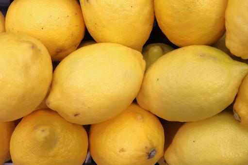 Lemon section of supermarket in summer, JPG
