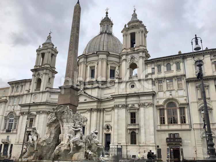 イタリア、ローマの街並みと建物 海外,イタリア,ローマの写真素材