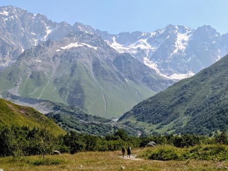 シュハラ氷河トレッキングコース シュハラ氷河,氷河,雪山の写真素材