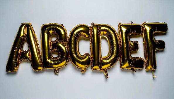 バルーン風船文字 ABCDEF バルーン風船文字 ABCDEFの写真