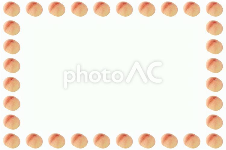 桃の四角いフレーム 食べ物,食品,桃の写真素材