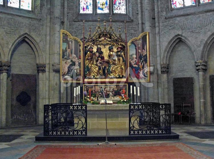 ドイツ　ウルム　大聖堂　祭壇 ドイツ,ウルム,大聖堂の写真素材