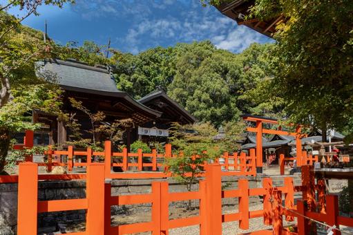 Nara Tatsuta Taisha Shrine, Noritoden and auxiliary shrine, JPG