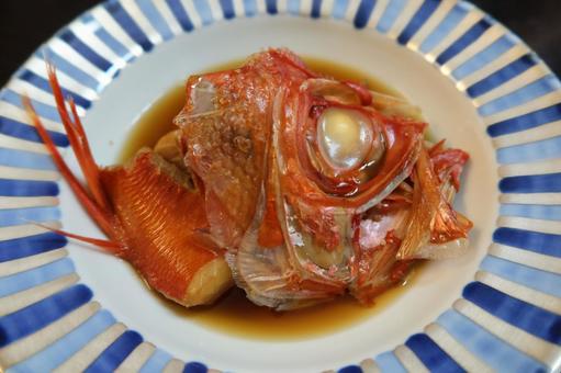 金目鯛のお頭の煮付け(アップ) 金目鯛のお頭の煮付け(アップ) 金目鯛,キンメ,煮魚の写真素材