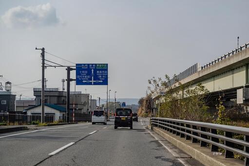 青森県ドライブ ドライブ,車窓,青森県の写真素材