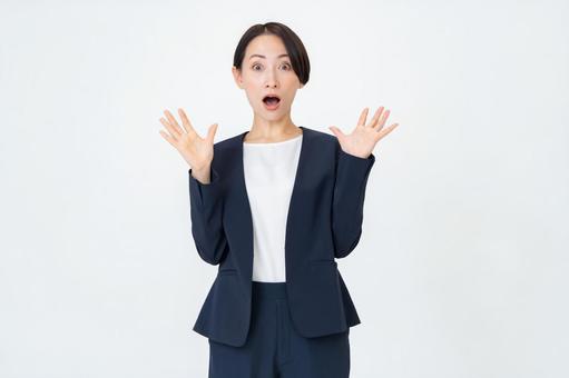 驚く女性 驚き,びっくり,驚く女性の写真素材