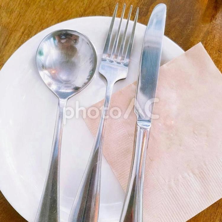 スプーンフォークナイフ スプーン,フォーク,ナイフの写真素材