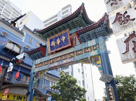 Yokohama Chinatown · Chaoyang gate, йокогамаский китайский квартал, азия, веха, JPG