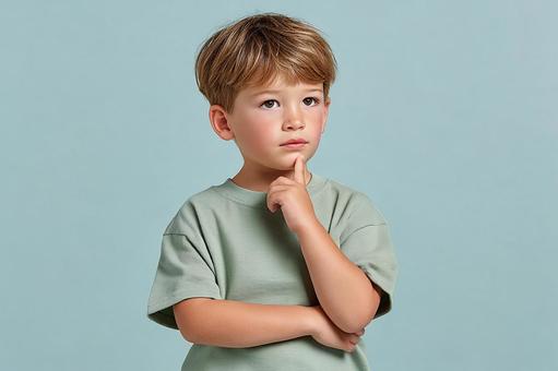 知的な表情の少年:学びと成長 知的な表情の少年:学びと成長の写真
