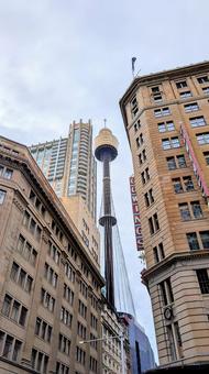 象徴的なランドマーク シドニータワーアイ,町並み,ランドマークの写真素材