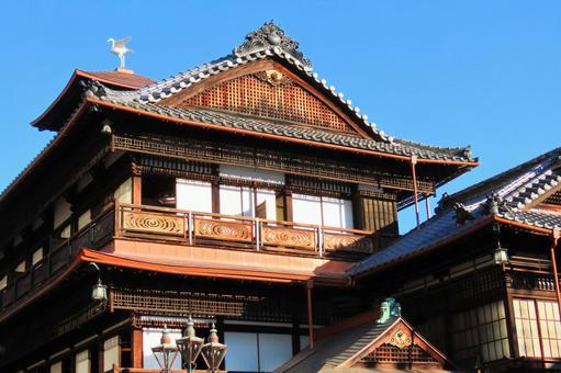 松山道後温泉本館 道後温泉,道後温泉本館,本館の写真素材