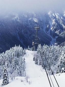 ゴンドラからの雪景色 ゴンドラからの雪景色の写真