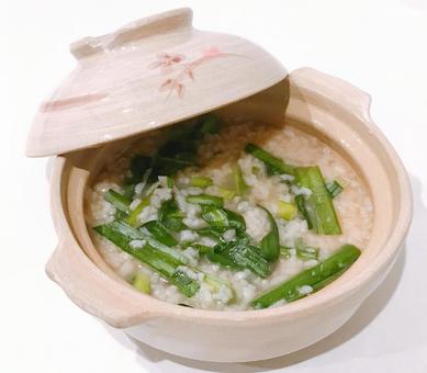 にら雑炊 にら雑炊 にら雑炊,雑炊,ニラ雑炊の写真素材