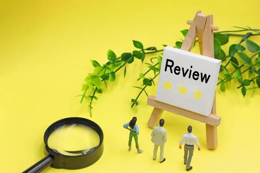 Reviewの文字素材 review,レビュー,星の写真素材