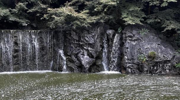 Waterfall in Tsurumi Ryokuchi Park 2, JPG Waterfall in Tsurumi Ryokuchi Park 2, JPG