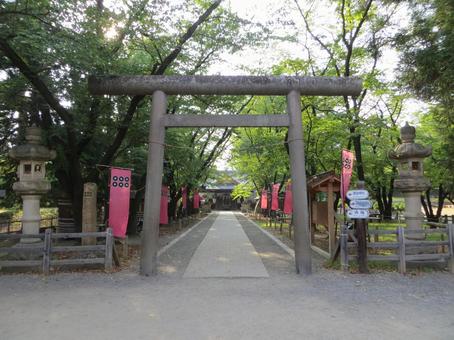 上田城 城内にある真田神社 上田城 城内にある真田神社 上田城,真田幸村,真田信繫の写真素材
