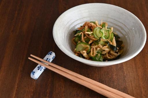 きゅうりと切干大根の酢の物 きゅうりと切干大根の酢の物 きゅうりと切干大根の酢の物,キュウリ,大根の写真素材