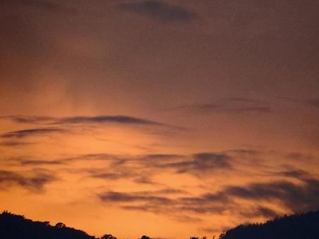 夕焼け空の写真