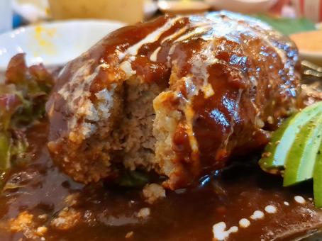 煮込みハンバーグ ハンバーグ,煮込みハンバーグ,煮込みの写真素材