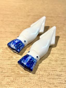 イカの箸置き イカの箸置きの写真
