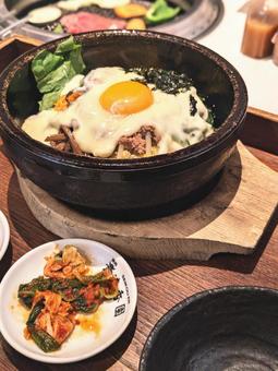 チーズビビンバ チーズビビンバ 食事,ランチ,焼肉の写真素材