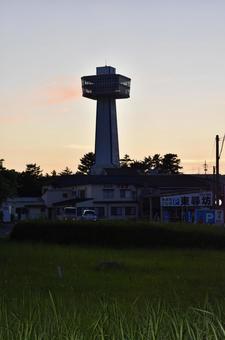Photo, evening, showa, observatory, 