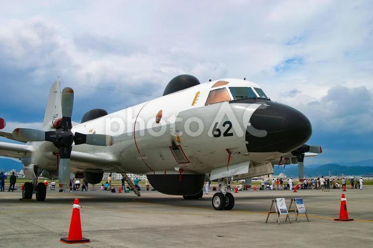 展示中の海上自衛隊航空機UP-3D 自衛隊,海上自衛隊,ミリタリーの写真素材