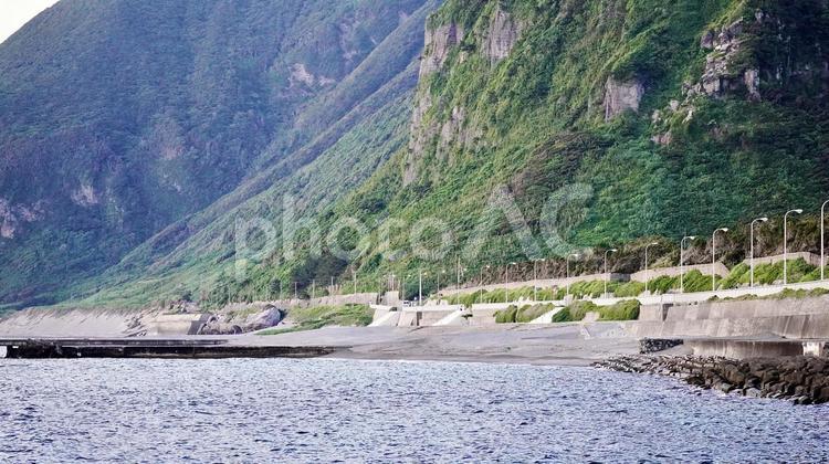 伊豆諸島新島の新島新道と前浜海岸 前浜海岸,新島新道,新島の写真素材