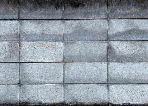 あるコンクリートブロック塀_711K コンクリート,ブロック,塀の写真素材