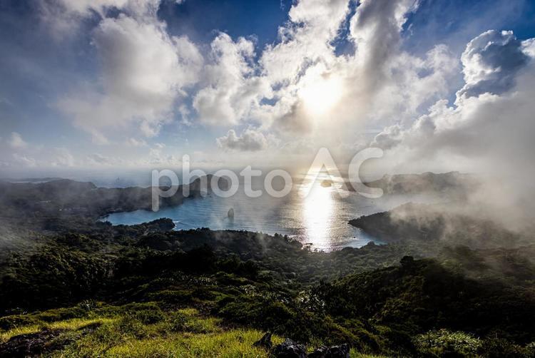 小笠原諸島・父島　傘山展望台から望む絶景 父島,小笠原諸島,傘山の写真素材