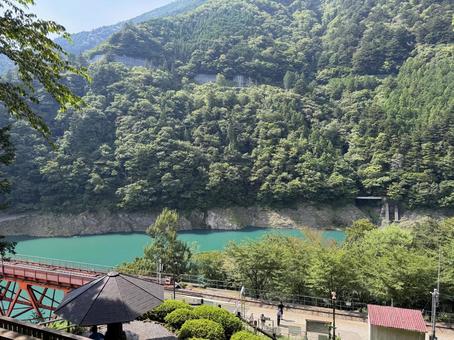 夏の奥大井湖上駅 夏の奥大井湖上駅の写真