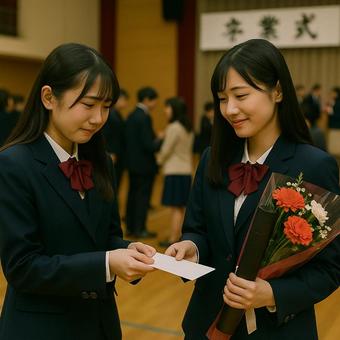 卒業式に後輩から先輩へのお別れの手紙 卒業式に後輩から先輩へのお別れの手紙の写真