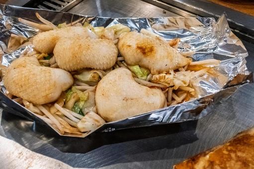 鉄板焼き|イカと野菜炒め 鉄板焼き|イカと野菜炒めの写真