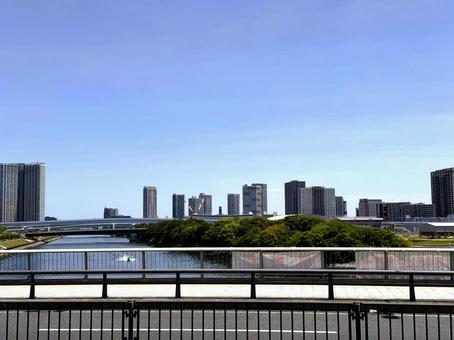江東区から見た東京の街 2025年春 江東区から見た東京の街 2025年春 東京,港区,豊洲の写真素材