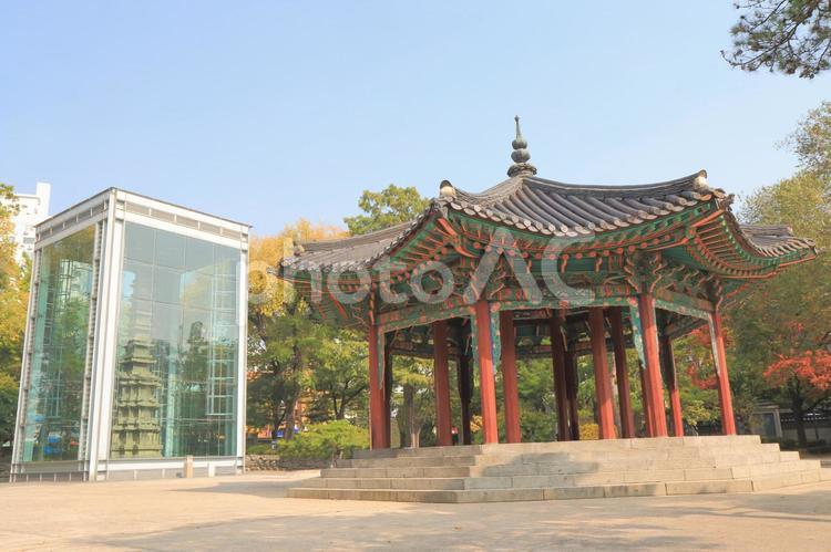 韓国のソウルの円覚寺址十層石塔 韓国,ソウル,円覚寺址十層石塔の写真素材
