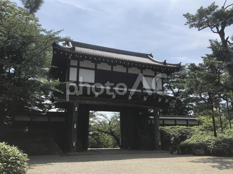 城の門　 秋田城,城,門の写真素材