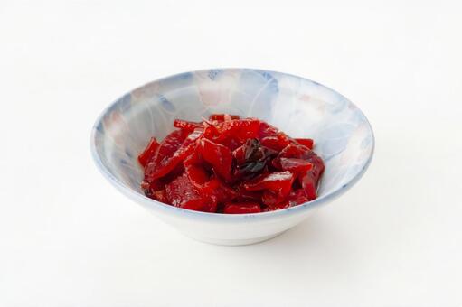 福神漬け 福神漬け,漬物,赤色の写真素材