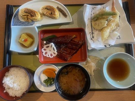 ウナギ定食 ウナギ定食 ウナギ,魚,天ぷらの写真素材