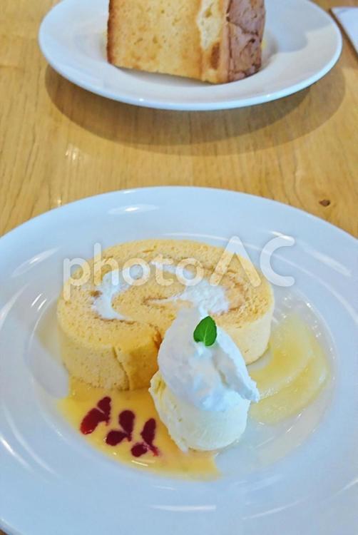 ロールケーキのイメージ ケーキ,ロールケーキ,スイーツの写真素材